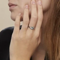 Bague Seasaidh Argent Blanc -Bijouterie Pas Chère FADFBW0943 model1