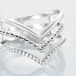 Bague Irina Argent Blanc Oxyde De Zirconium -Bijouterie Pas Chère FADFBZW1EL view3