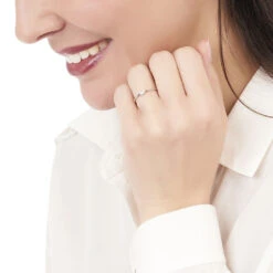 Bague Accumulation Coeur Argent Blanc Oxyde De Zirconium -Bijouterie Pas Chère FADFBZW1FE model0