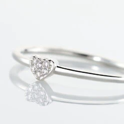 Bague Accumulation Coeur Argent Blanc Oxyde De Zirconium -Bijouterie Pas Chère FADFBZW1FE view3