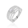 Bague Solitaire Iolente Argent Oxyde De Zirconium