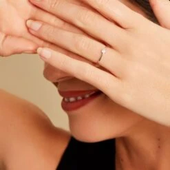 Bague Solitaire Eaque Argent Blanc Oxyde De Zirconium -Bijouterie Pas Chère FADFBZW1TE model0