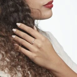 Bague Solitaire Eaque Argent Blanc Oxyde De Zirconium -Bijouterie Pas Chère FADFBZW1TE model1