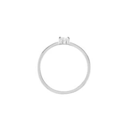 Bague Solitaire Eaque Argent Blanc Oxyde De Zirconium -Bijouterie Pas Chère FADFBZW1TE view2