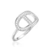 Bague Argent Blanc Caprina Oxydes De Zirconium