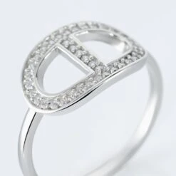 Bague Argent Blanc Caprina Oxydes De Zirconium -Bijouterie Pas Chère FADFBZW1WL view3