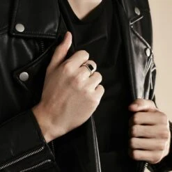 Chevalière Argent Blanc Djulian Email -Bijouterie Pas Chère FADHBW0047 model0