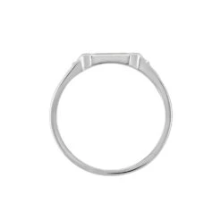 Chevalière Argent Blanc Djulian Email -Bijouterie Pas Chère FADHBW0047 view2