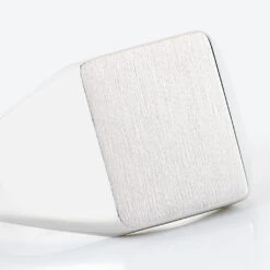 Chevalière Gaspare Argent Blanc -Bijouterie Pas Chère FAHFBW0122 view3