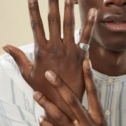 Chevalière Cillian Argent Blanc -Bijouterie Pas Chère FAHFBW0129 model0