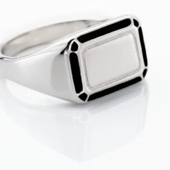 Chevalière Manny Argent Blanc -Bijouterie Pas Chère FAHHAW0144 view3