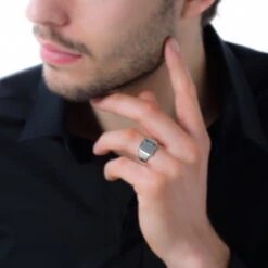 Chevalière Sumeyra Argent Blanc 7 Chevalière Sumeyra Argent Blanc -Bijouterie Pas Chère FAHHBW0109 model0