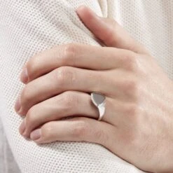 Chevalière Argent Blanc Sami -Bijouterie Pas Chère FAHHBW0349 model1