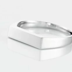 Chevalière Melvin Argent Blanc -Bijouterie Pas Chère FAHHBW0355 view3