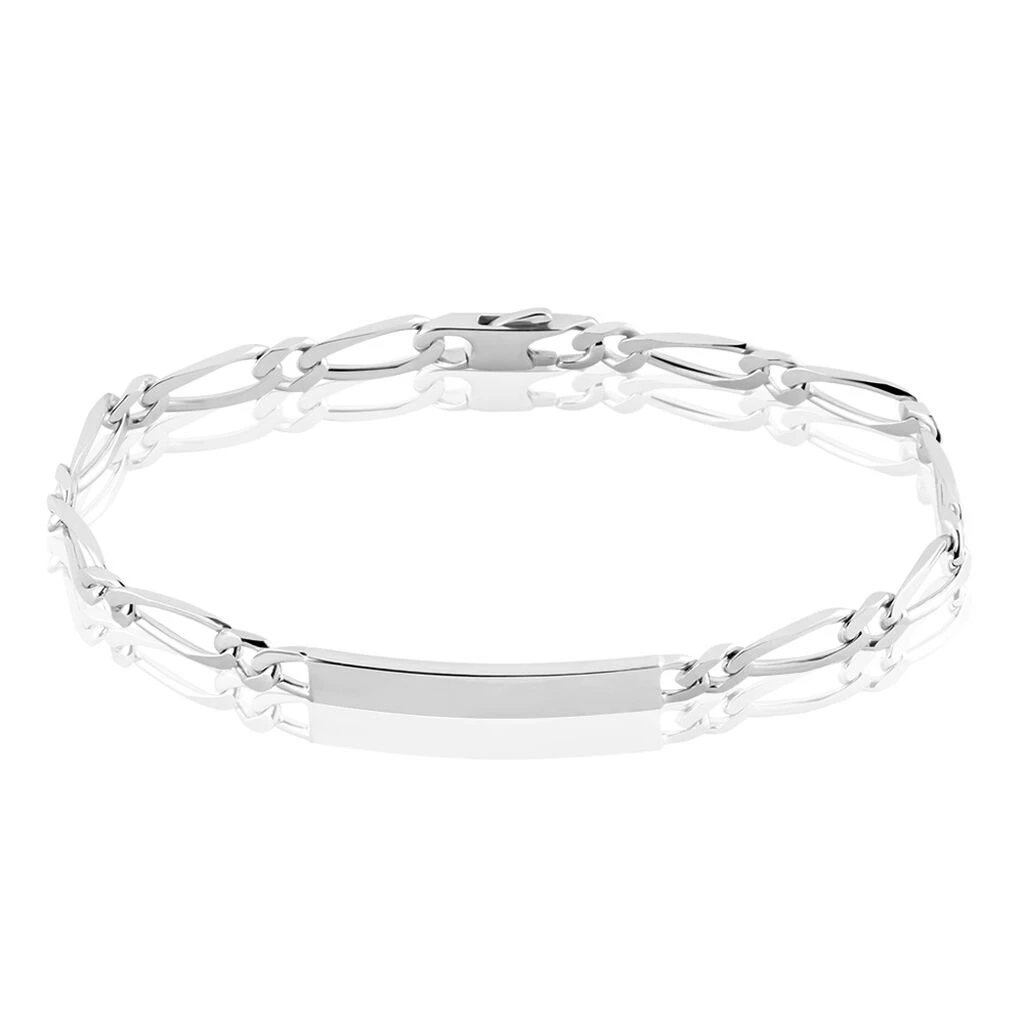 Bracelet Identité Anilo Argent Blanc 1 Bracelet Identité Anilo Argent Blanc