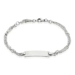 Bracelet Identité Argent Blanc Arvo