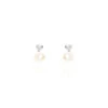 Boucles D'oreilles Pendantes Lorella Argent Blanc Perle De Culture