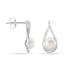Boucles D'oreilles Pendantes Loren Argent Blanc Perle De Culture 5 Boucles D'oreilles Pendantes Loren Argent Blanc Perle De Culture -Bijouterie Pas Chère FAOFBU2160 view1