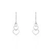 Boucles D'oreilles Pendantes Love Love Argent Blanc