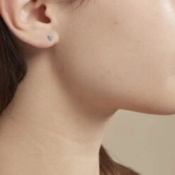 Boucles D'oreilles Puces Jeanne-françoise Argent Blanc -Bijouterie Pas Chère FAOFBW005M model0