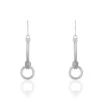 Boucles D'oreilles Pendantes Magda Argent Blanc