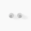 Boucles D'oreilles Puces Ayana Argent Blanc