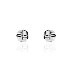 Boucles D'oreilles Puces Shaina Argent Blanc