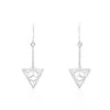Boucles D'oreilles Pendantes Fidela Argent Blanc