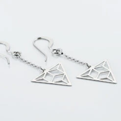 Boucles D'oreilles Pendantes Fidela Argent Blanc -Bijouterie Pas Chère FAOFBW00HM view2