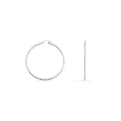 Créoles Argent Blanc Anne -Bijouterie Pas Chère FAOFBW00NV view2