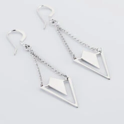Boucles D'oreilles Pendantes Tylee Argent Blanc -Bijouterie Pas Chère FAOFBW00Q7 view2