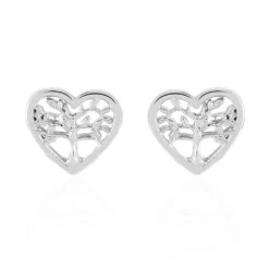 Boucles D'oreilles Pendantes Elwenn Argent Blanc