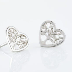 Boucles D'oreilles Pendantes Elwenn Argent Blanc -Bijouterie Pas Chère FAOFBW00VS view2