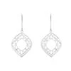 Boucles D'oreilles Pendantes Maurizia Argent Blanc