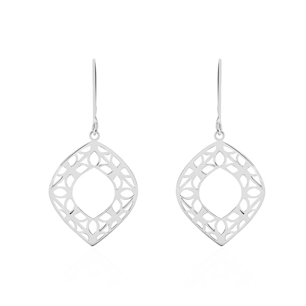 Boucles D'oreilles Pendantes Maurizia Argent Blanc 1 Boucles D'oreilles Pendantes Maurizia Argent Blanc