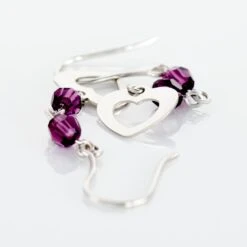 Boucles D'oreilles Pendantes Hazan Argent Blanc Pierre De Synthese -Bijouterie Pas Chère FAOFBXI148 view2