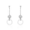Boucles D'oreilles Pendantes Issara Argent Céramique Et Oxyde