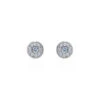 Boucles D'oreilles Puces Auxana Argent Blanc Oxyde De Zirconium