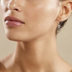 Boucles D'oreilles Pendantes Lio Argent Blanc Oxyde De Zirconium -Bijouterie Pas Chère FAOFBZD260 model0