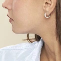 Créoles Anne-sixtine Argent Blanc Oxyde De Zirconium -Bijouterie Pas Chère FAOFBZW0KR model1