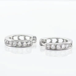 Créoles Anne-sixtine Argent Blanc Oxyde De Zirconium -Bijouterie Pas Chère FAOFBZW0KR view2