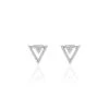 Boucles D'oreilles Pendantes Domnika Argent Blanc Oxyde De Zirconium