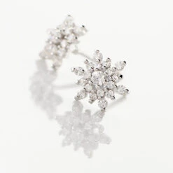 Boucles D'oreilles Puces Cyriac Argent Blanc Oxyde De Zirconium -Bijouterie Pas Chère FAOFBZW0PO view2