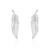 Boucles D'oreilles Pendantes Angeline Argent Blanc Oxyde De Zirconium