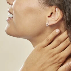 Boucles D'oreilles Pendantes Elisene Argent Blanc Oxyde De Zirconium -Bijouterie Pas Chère FAOFBZW1B5 model0