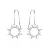 Boucles D'oreilles Pendantes Astri Argent Blanc Oxyde De Zirconium