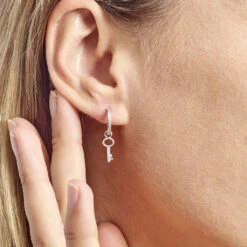 Créole Unitaire Ancelin Rondes Argent Blanc Oxyde De Zirconium -Bijouterie Pas Chère FAOFBZW1P2 model0