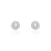 Boucles D'oreilles Puces Amory Argent Blanc Oxyde De Zirconium