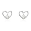 Boucles D'oreilles Puces Argent Blanc Sabino Oxydes De Zirconium
