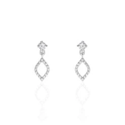 Boucles D'oreilles Pendantes Buxenus Argent Oxyde De Zirconium